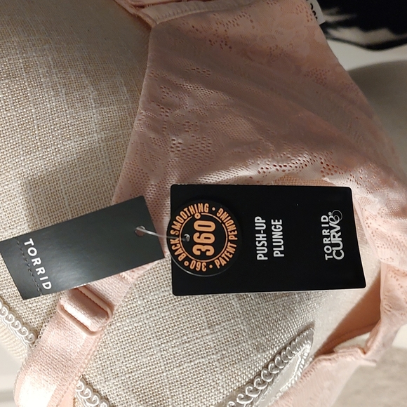 ❤️NWT Torrid Curves Brand Ladie's Baby Pink Push Up Plunge Underwire Bra, 46C - Picture 7 of 12